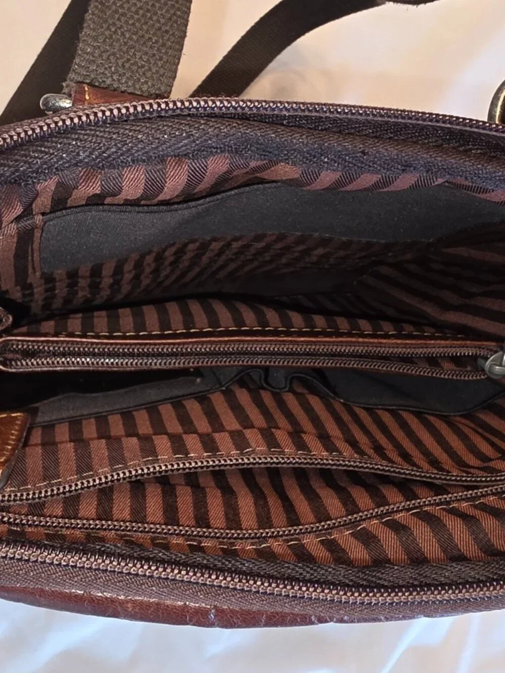 Jack Georges Leather Convertible Backpack Crossbody Voyager Messenger Bag